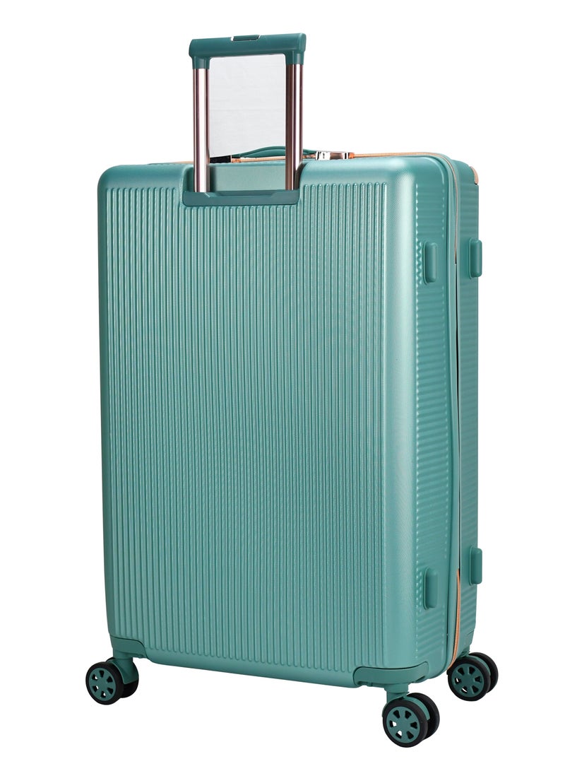 SENATOR Hard Case Extra Large Checked Luggage Trolley For Unisex ABS Lightweight 4 Double Wheeled Suitcase With Built In TSA Type Lock A5123 Green - Image 2